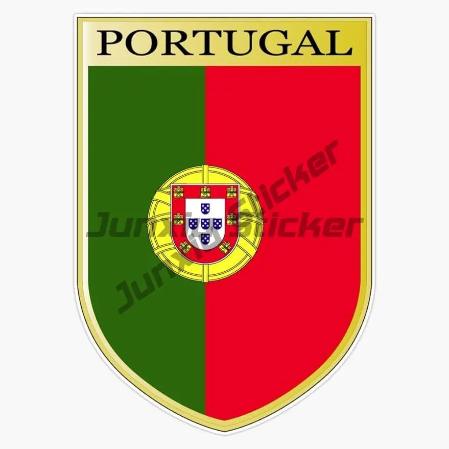 Portugal Flag Map Emblem Stickers High-Quality Viny Portugal Coat of Arms Portuguese Flag Racing Numbers Decal Perfect for Cars