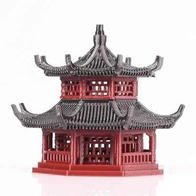 Chinese Style Ancient Building Shape Pavilion Decoration, 3D-Printing Plastics, RockeryMicro Landscape, Flower Pot Decor, Gazebo