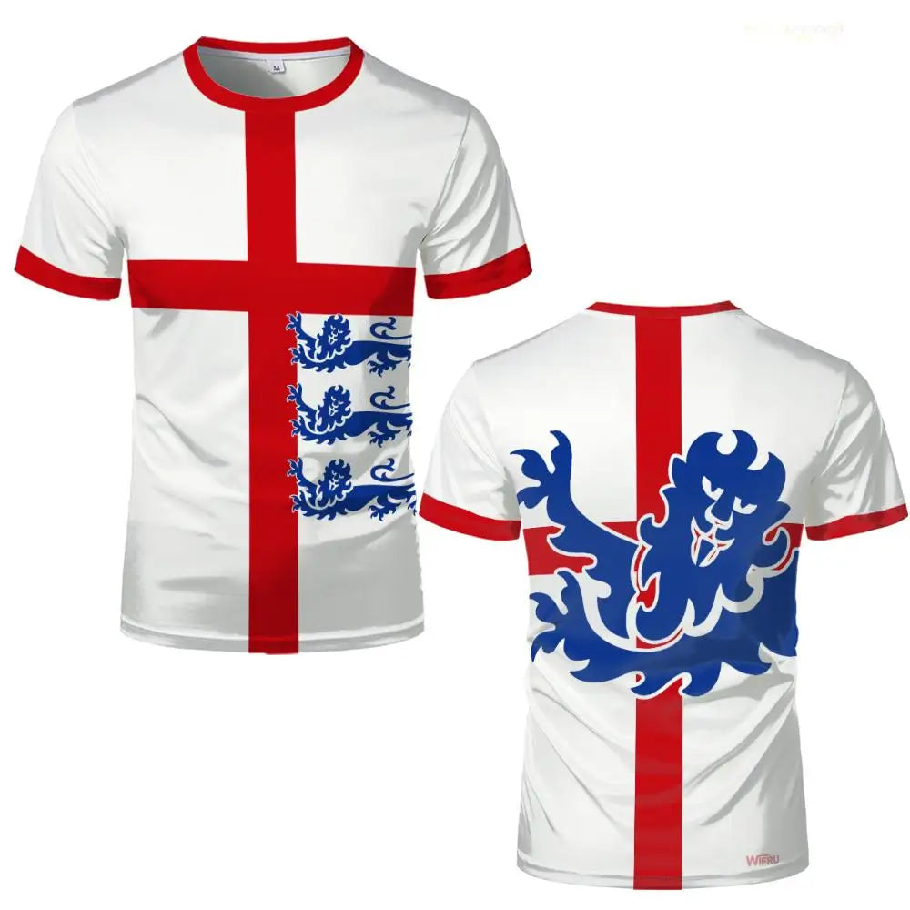 2026 New England Flag Print T-shirt Summer Outdoor Sports Breathable Quick-Drying Jersey Men Women Football Training Jerseys