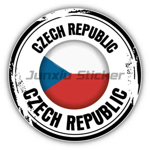 Czech Republic Flag Map European Country Decals Window Door Car Laptop Sticker