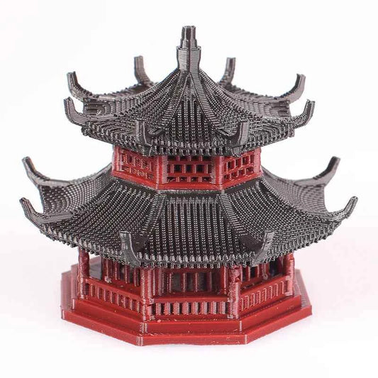 Chinese Style Ancient Building Shape Pavilion Decoration, 3D-Printing Plastics, RockeryMicro Landscape, Flower Pot Decor, Gazebo