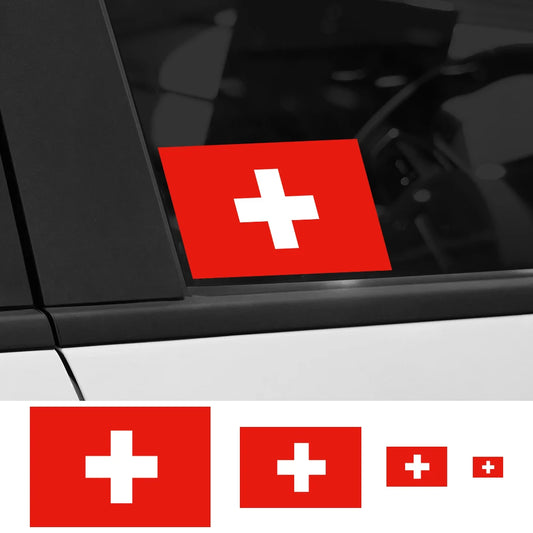 Swiss Flag Switzerland Stickers Vinyl Decals Auto Motorcycle Custom Body Bumper Notebook Laptop Personality Car Styling Decor