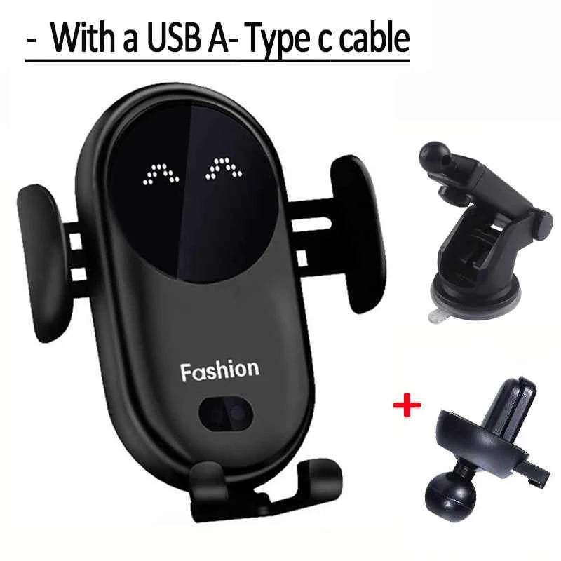 Wireless Charger Car Mount for Air Vent Mount Car Phone Holder Rotating Intelligent Infrared Fast Wireless Charging Charger