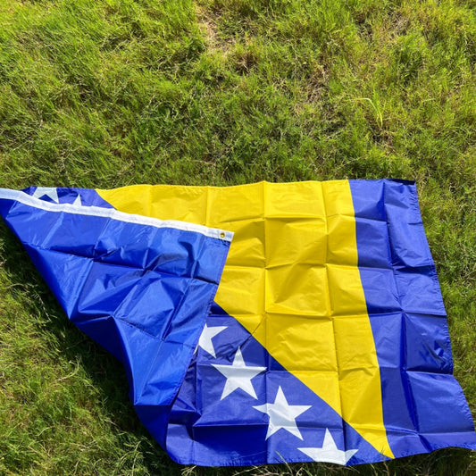 Bosnia and Herzegovina flag90 x 150cm Bosnia flag Banner Hanging National Bosnia flags Home Decoration