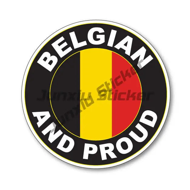 Belgium Flag Soccer Football Fans Ball Sticker Flemish Flanders Belgium Flag Crest Symbol Vinyl Decal Decoration for Suv Auto