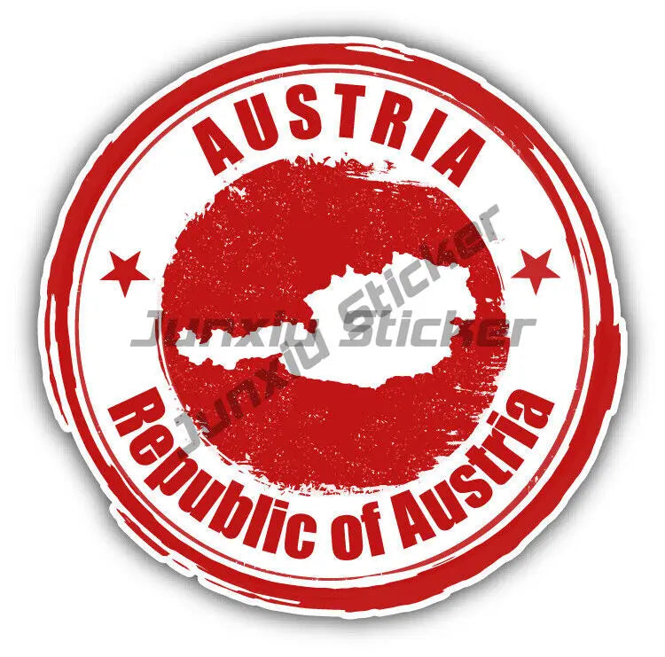Coat of Arms Austria Car Stickers Austria Shield Emblem Decal Grza Vienna Heart Travel Stamp Cover Scratches Decor Accessories