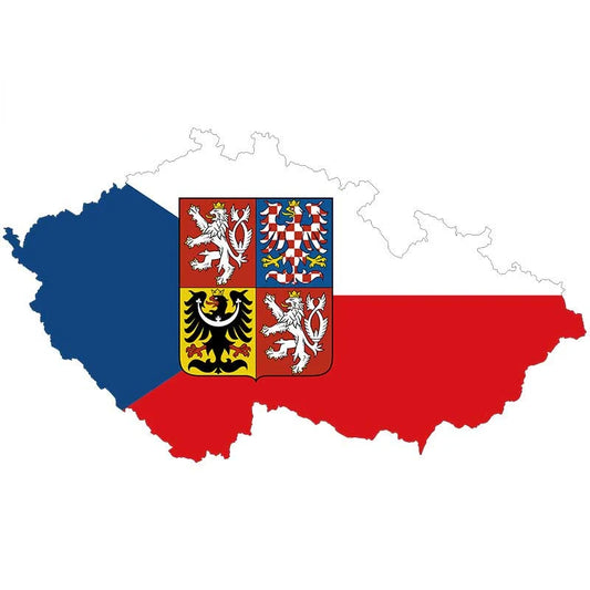 Czech Republic Flag Map European Country Decals Window Door Car Laptop Sticker