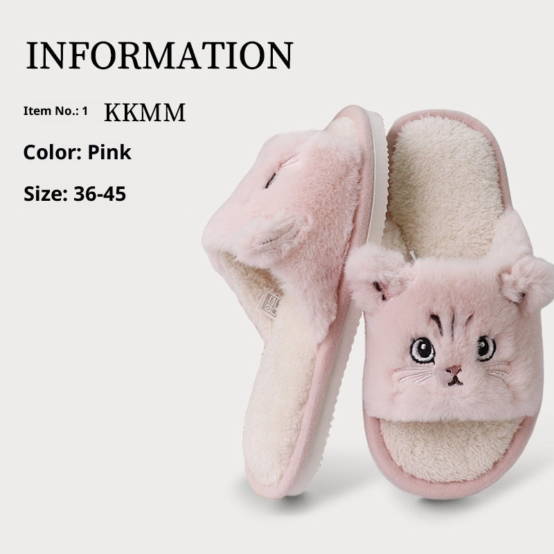 Thickened Warm Plush Soft Soled Cotton Slipper