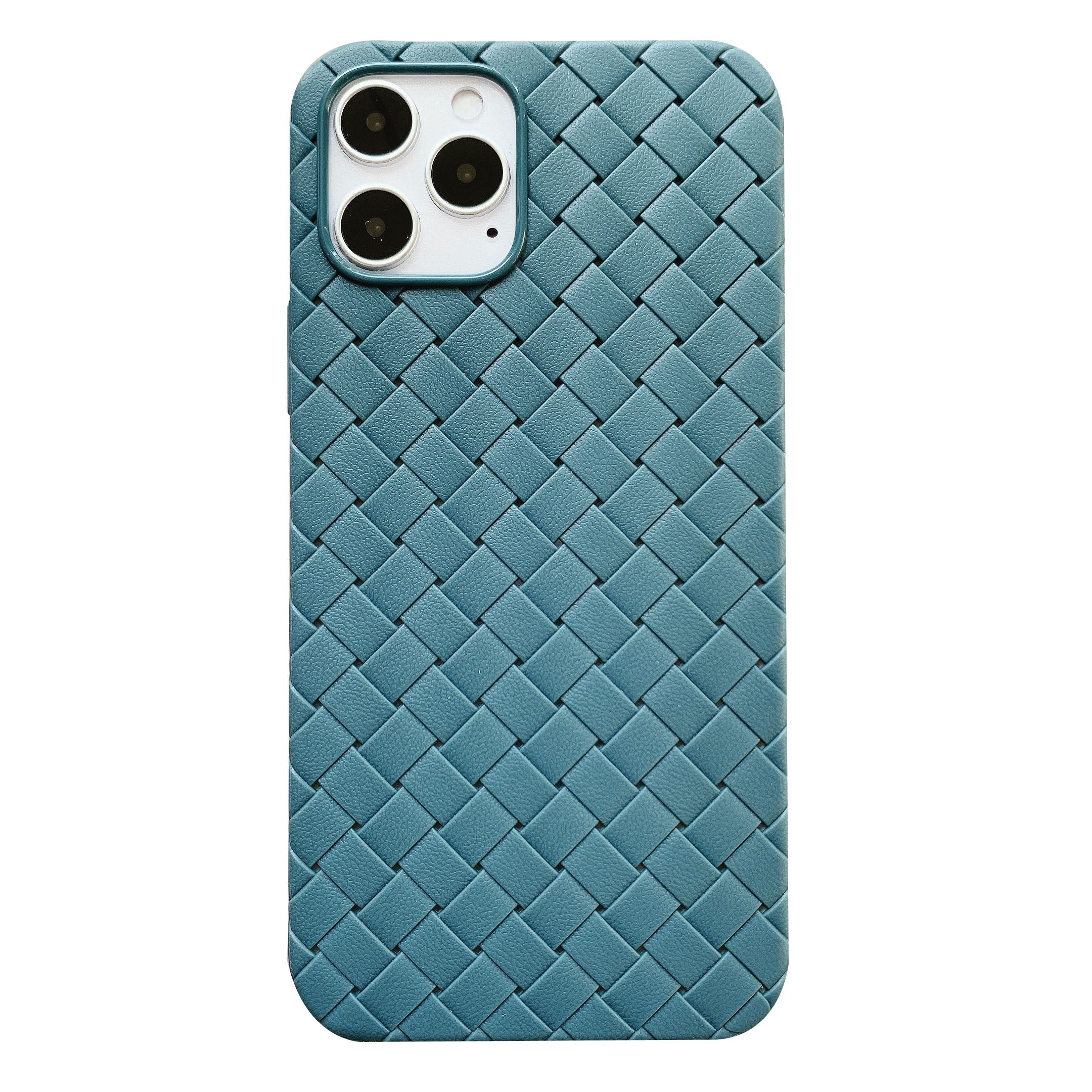 Dark green woven mobile phone case