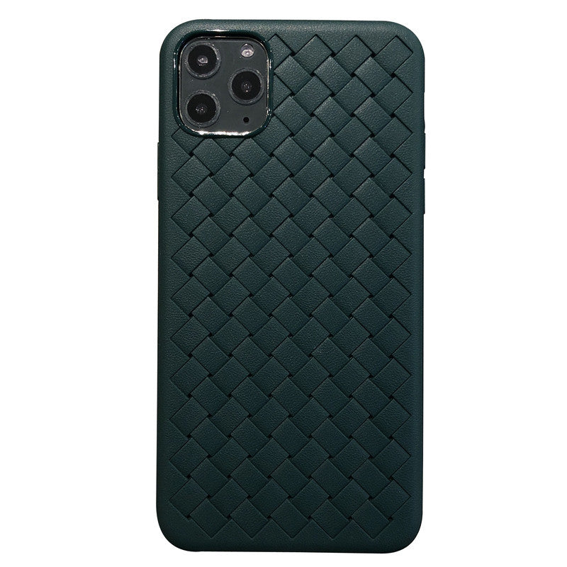 Dark green woven mobile phone case