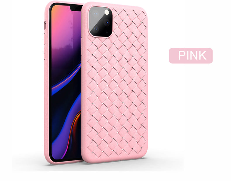 Dark green woven mobile phone case