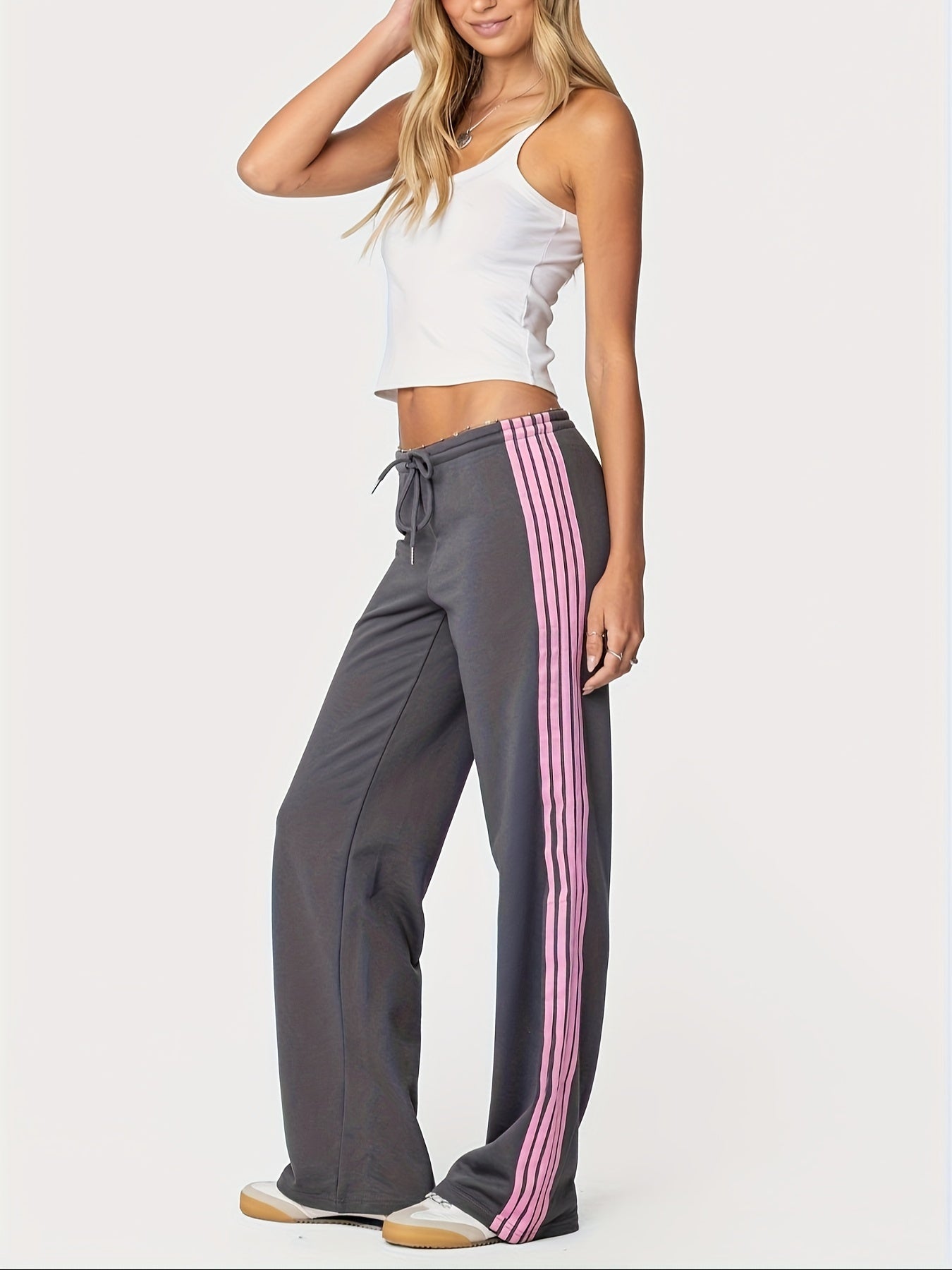 Womens High Waisted Drawstring Sweatpants Casual Baggy Joggers Pants