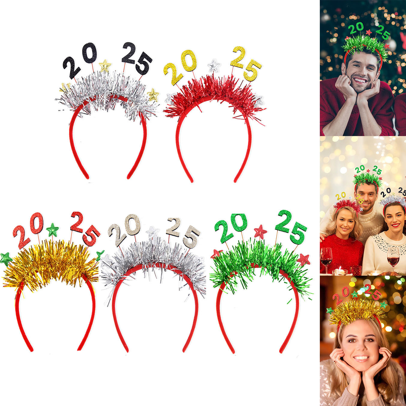 5pcs Christmas Headbands