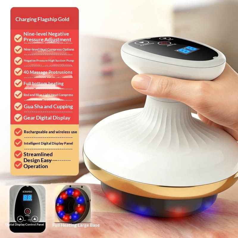 Electric Gua Sha Board Beauty Massager Cupping Device Electric Meridian Brush Home Abdominal Massage Gua Sha Board Massager