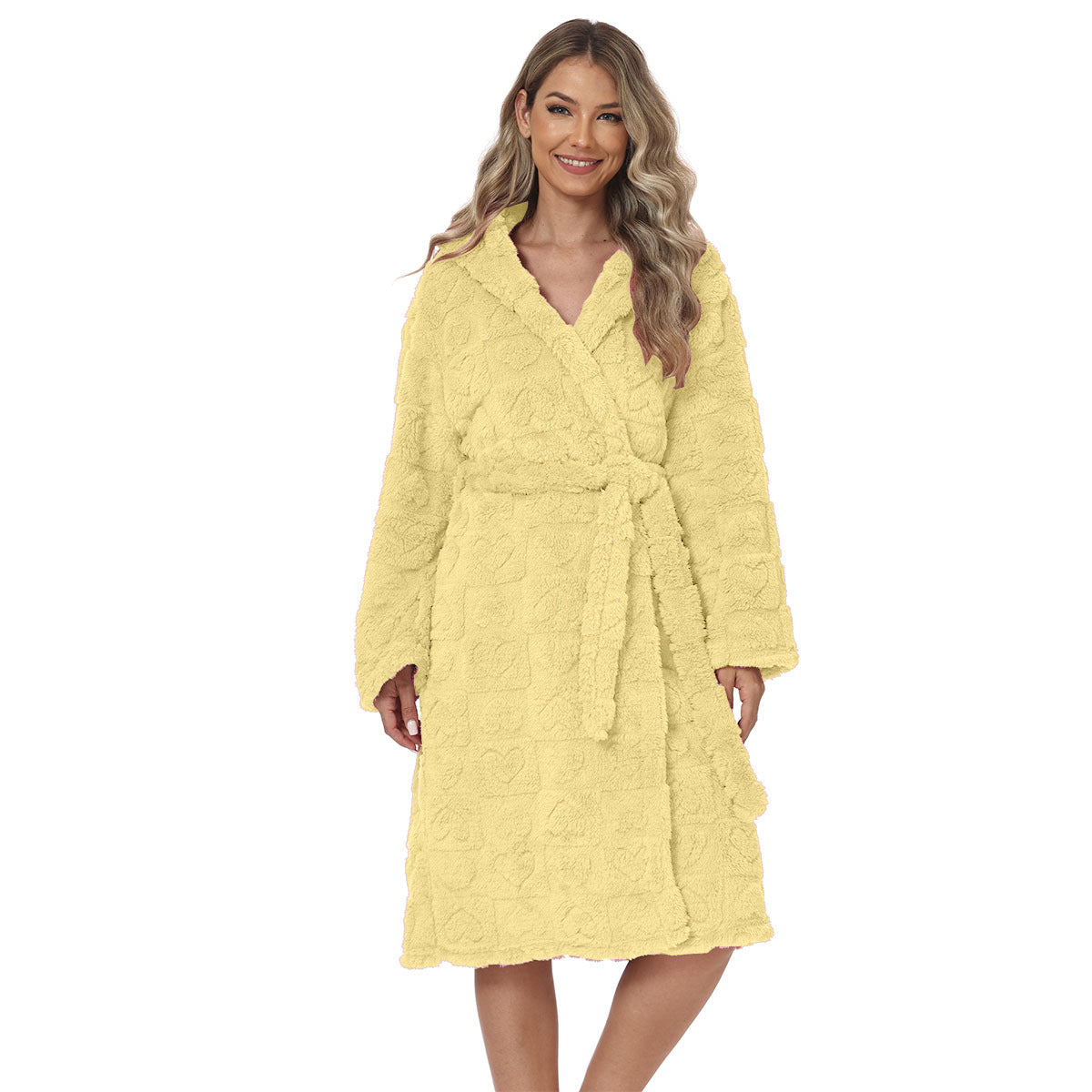 Bathrobe Night-robe Love Flannel Sweet Cute