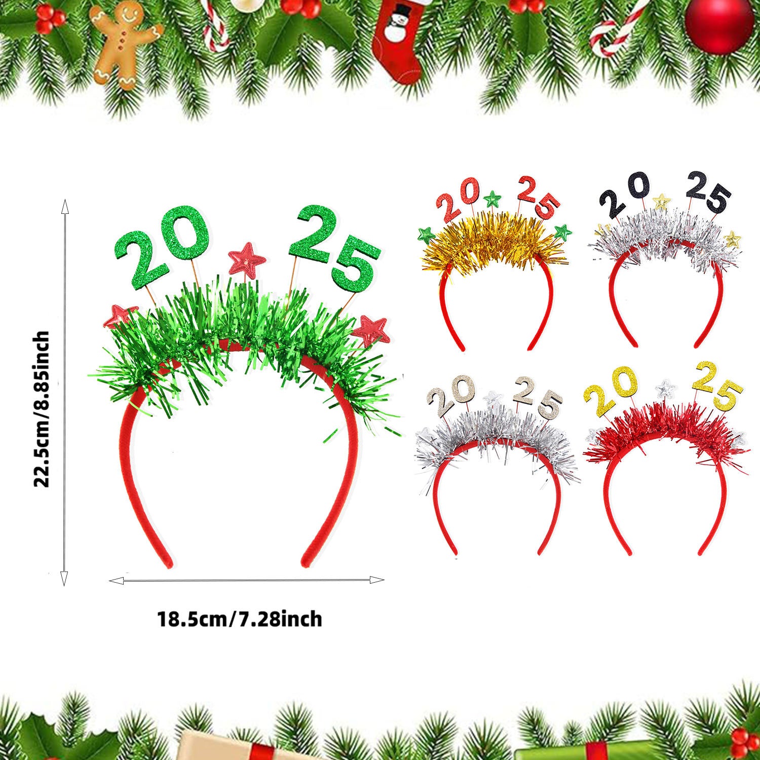 5pcs Christmas Headbands