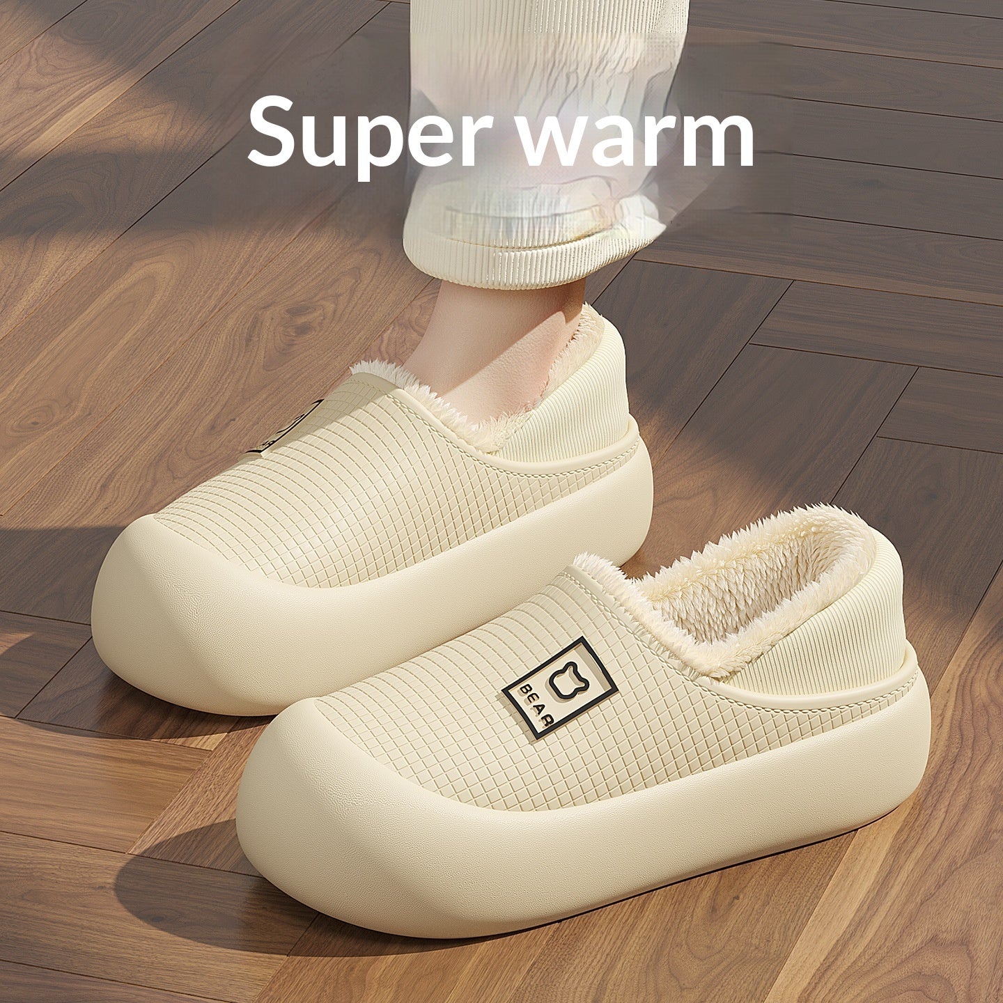 Indoor Waterproof Warm Cotton Shoes For Women