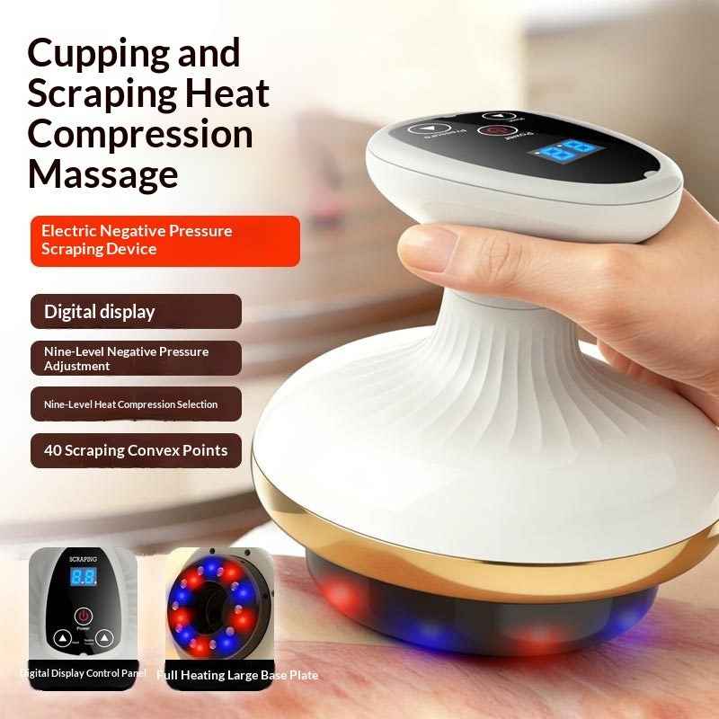 Electric Gua Sha Board Beauty Massager Cupping Device Electric Meridian Brush Home Abdominal Massage Gua Sha Board Massager