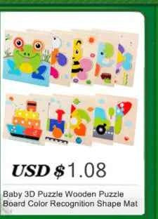 Kids Wooden Toys 3D Wood Puzzle Cartoon Animals Cognitive Jigsaw Puzzle Early Learning Educational Toys For Children Gift