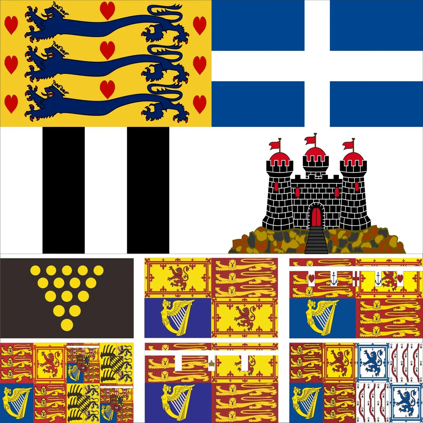 British Four Kingdoms Flag 3X5ft 90X150cm 100D Polyester 60x90cm 21x14cm England Banner