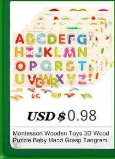 Kids Wooden Toys 3D Wood Puzzle Cartoon Animals Cognitive Jigsaw Puzzle Early Learning Educational Toys For Children Gift