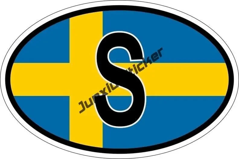 Sweden Flag Wings Creative Motorcycle Car Stickers Decal Anime Cute Accessories Swedish Air Force Decoration Glue Sticker