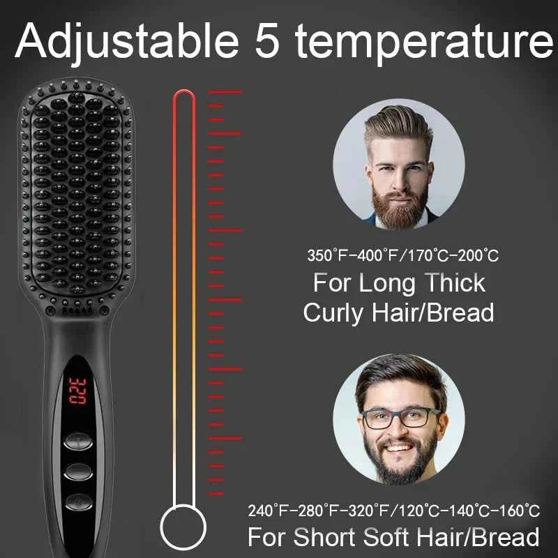 Electric Beard Comb Hair Straightener Brush Hot Hair Brushes Straightener Hair Anti-scalding Ceramic Beard Straightening Brush