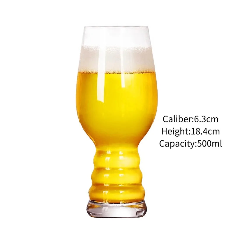 Craft Beer Cup Transparent Beer Mug Classical Draft Beer Cups Personality Cold Drink Cup Party Bar Accessory Pub Club Tools