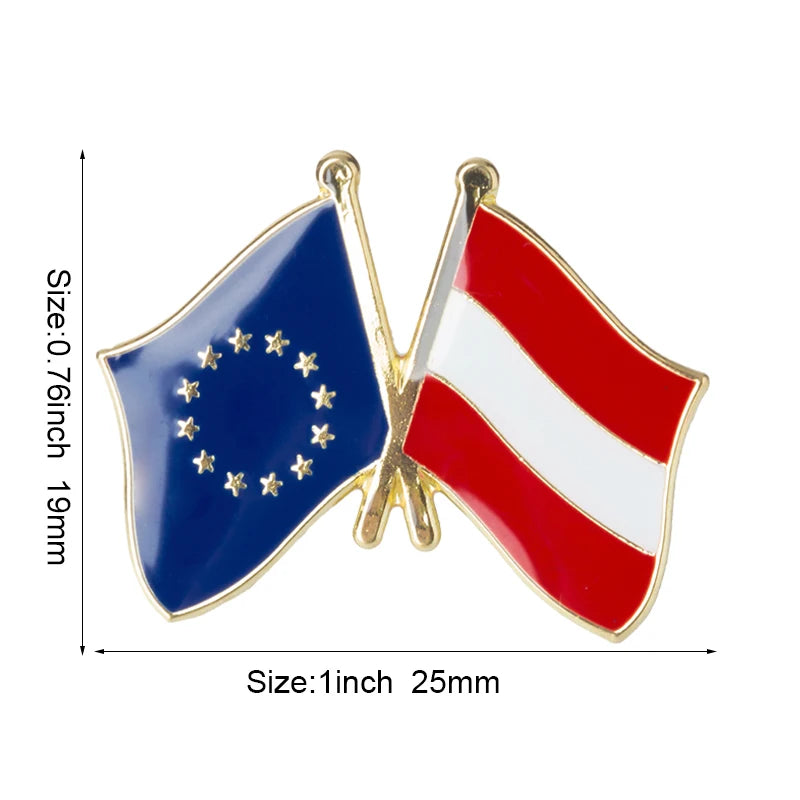 Austria Flag Badge Brooch Natinal Lapel Pins Flag Lapel Pins Country Flag Badge