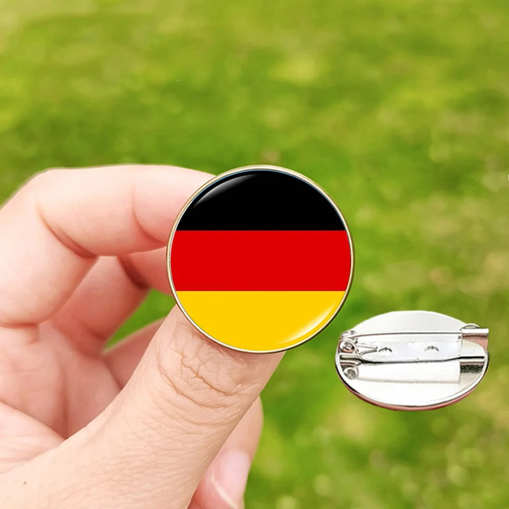 24 Football Flag Badge Pins Scotland Hungary Italy Croatia Spain Denmark England Serbia Romania Belgium Portugal Georgia Brooch