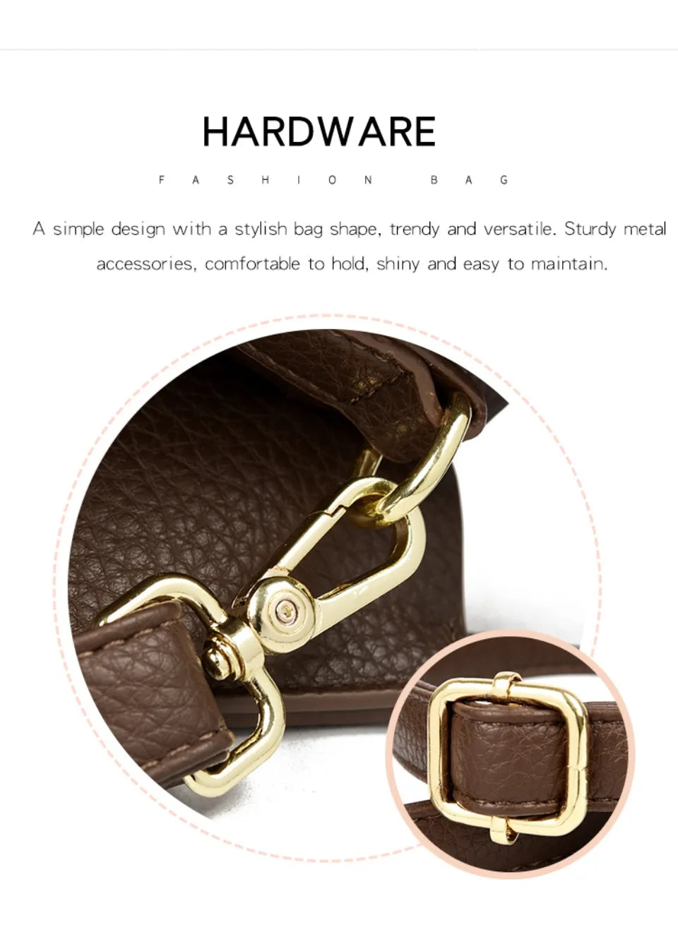 High Quality Pu Leather Purse Ladies Shoulder Crossbody Bag Medium Casual Tote Bag