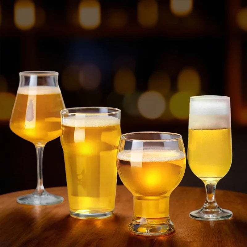 Craft Beer Cup Transparent Beer Mug Classical Draft Beer Cups Personality Cold Drink Cup Party Bar Accessory Pub Club Tools