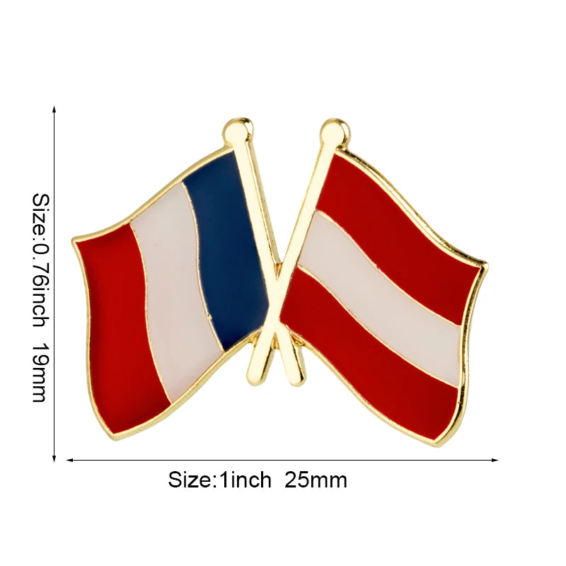 Austria Flag Badge Brooch Natinal Lapel Pins Flag Lapel Pins Country Flag Badge