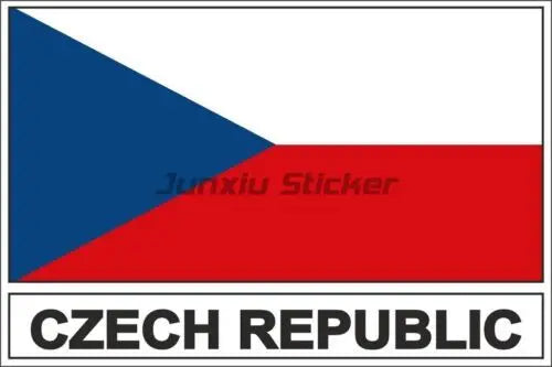 Czech Republic Flag Map European Country Decals Window Door Car Laptop Sticker