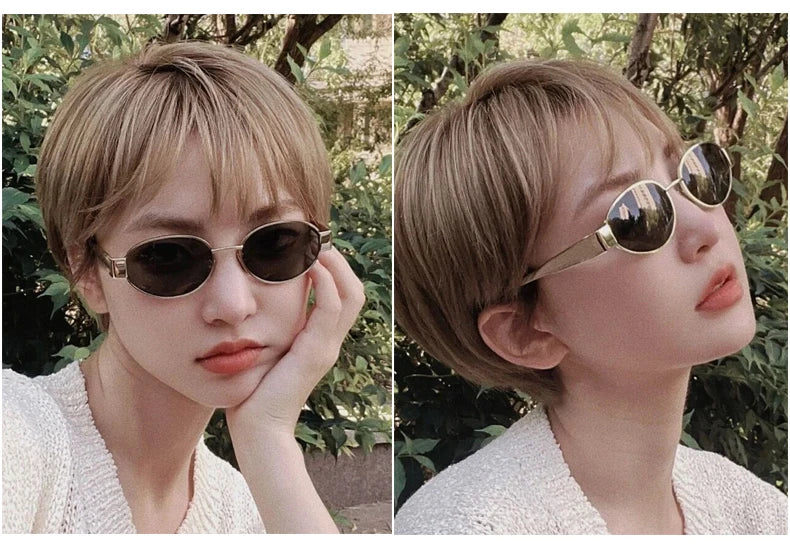 New Sunglasses For Women And Men Sun Glasses Alloy Oval Eyewear