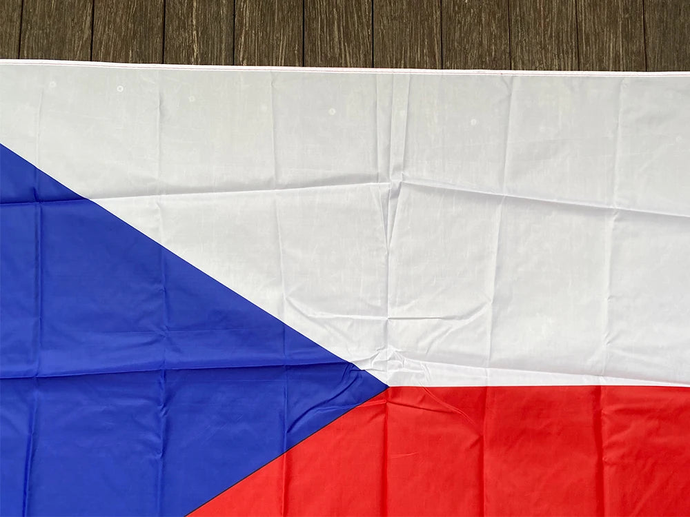 xvggdg    czech Flag 3ft x 5ft Hanging czech republic  Flag Polyester standard Flag Banner