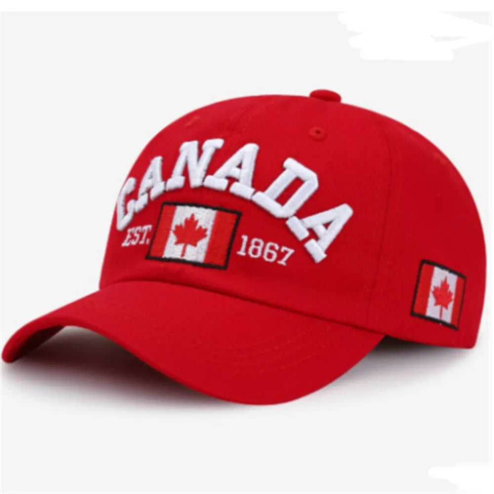 Fashion I Love Canada Baseball Cap Flag Printed Embroidery Hip Hop Caps Cotton Casual Hats
