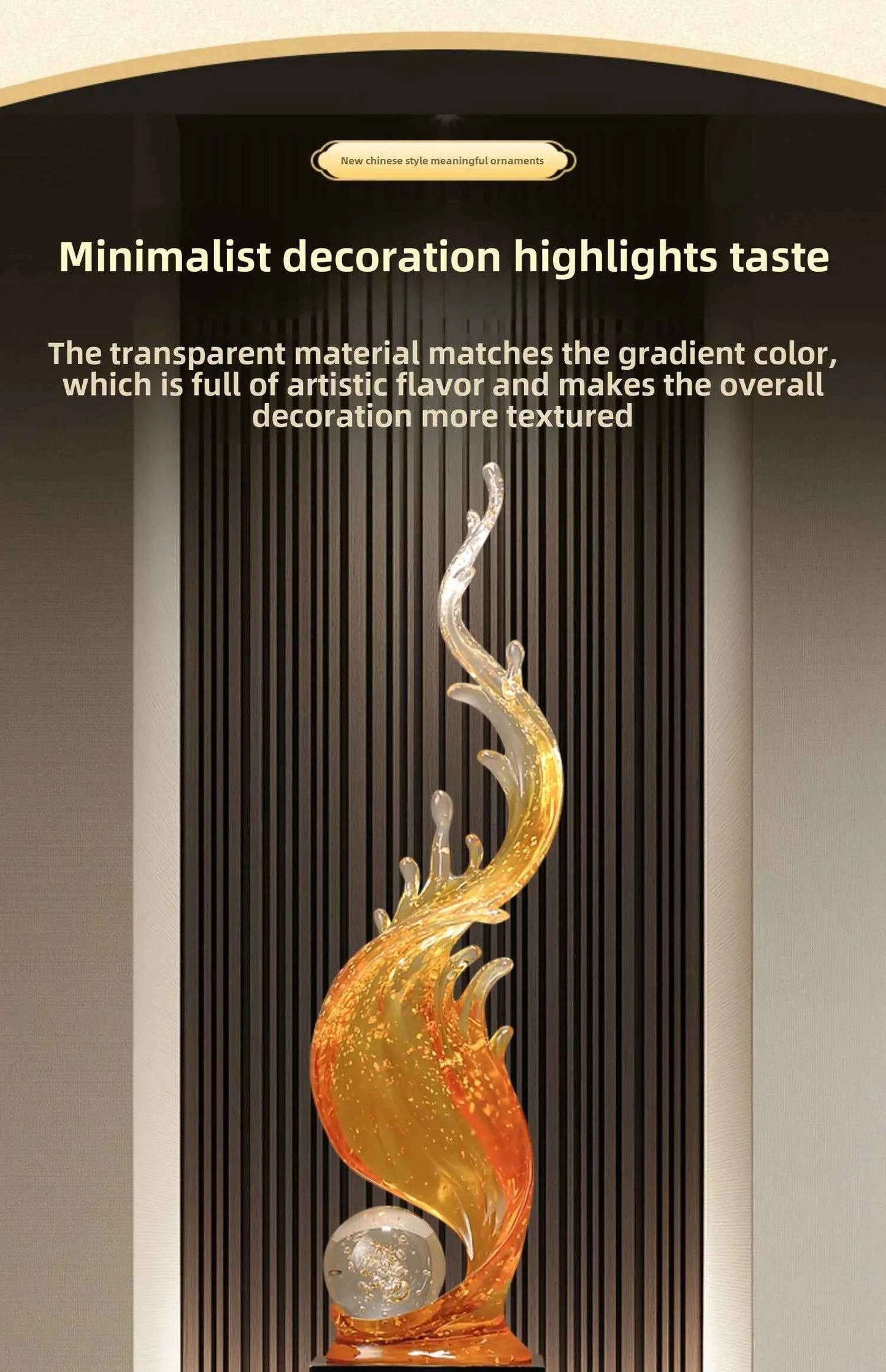 Home Decor,Wind And Water Rising Ornament,Vertical Entrance,Living Room TV Cabinet,Hotel Art Decoration Sculpture Customized