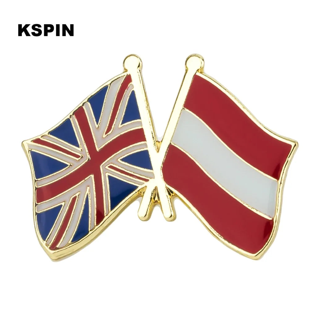 Austria Flag Badge Brooch Natinal Lapel Pins Flag Lapel Pins Country Flag Badge