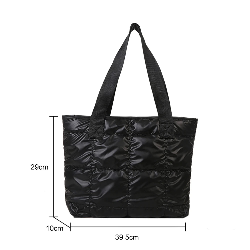 Tote Large Capacity Cotton Padded Top-Rhombus Purses Handbags