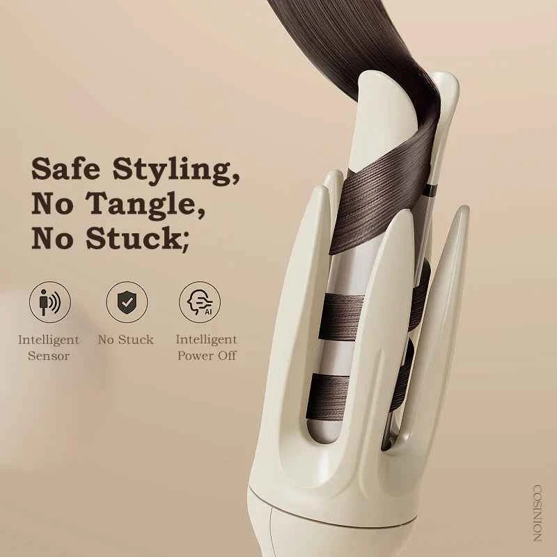 Automatic Hair Curler 28mm Negative Ions Electric Ceramic Curling Hair Stick Rotating Curl Waves Anti-Tangle Curling Iron Styler