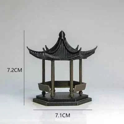 Chinese Style Ancient Building Shape Pavilion Decoration, 3D-Printing Plastics, RockeryMicro Landscape, Flower Pot Decor, Gazebo