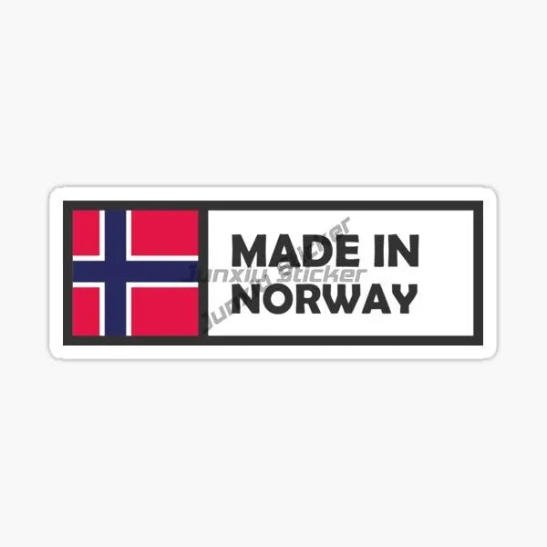 NORWAY National Flag and Emblem Car Stickers Car Laptop Trolley Case Helmet Decor Car Vinyl Bumper Waterproof Decal