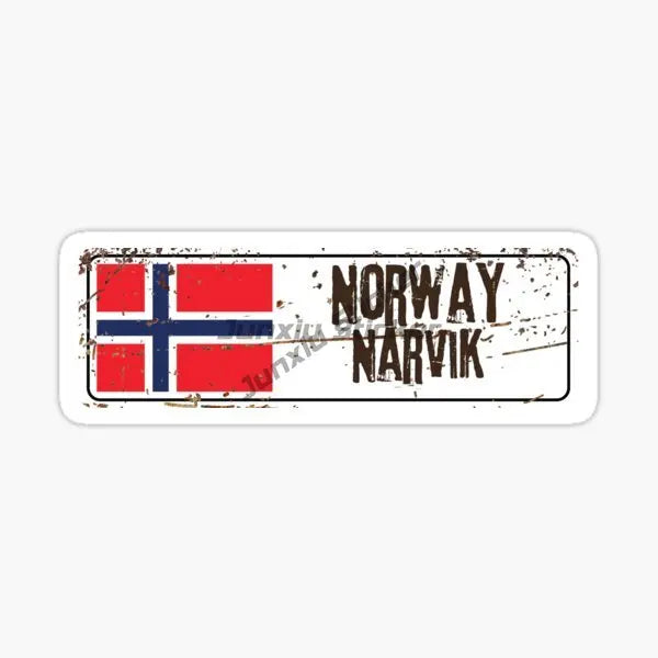 NORWAY National Flag and Emblem Car Stickers Car Laptop Trolley Case Helmet Decor Car Vinyl Bumper Waterproof Decal