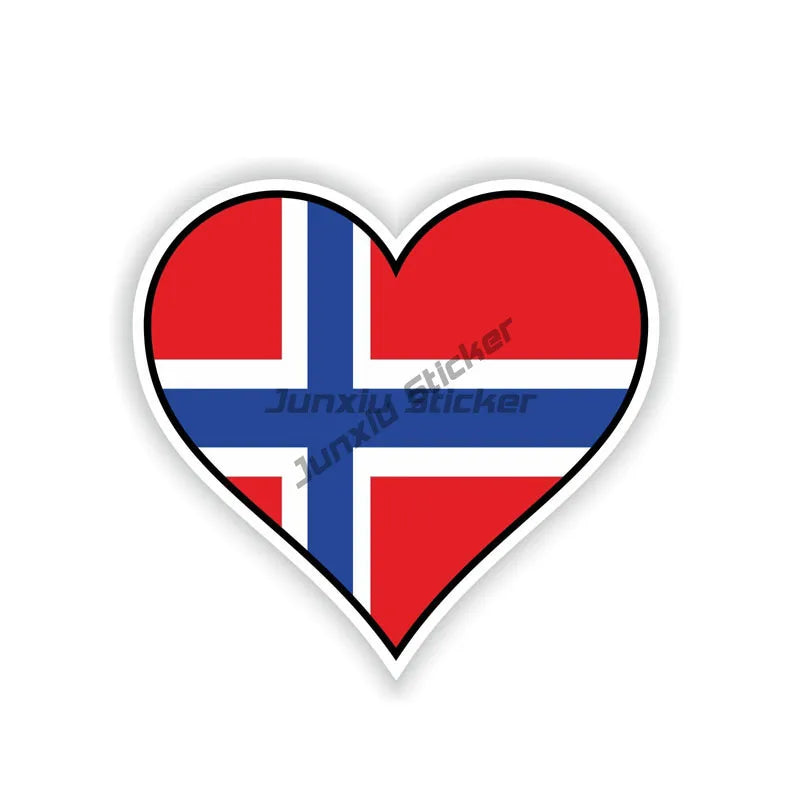 NOR Norway Flag Map Emblem Creative PVC Car Stickers for Car Van Motorcycle Helmet Window Wall Decoration Accessorie