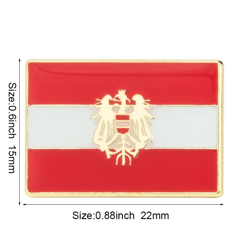 Austria Flag Badge Brooch Natinal Lapel Pins Flag Lapel Pins Country Flag Badge
