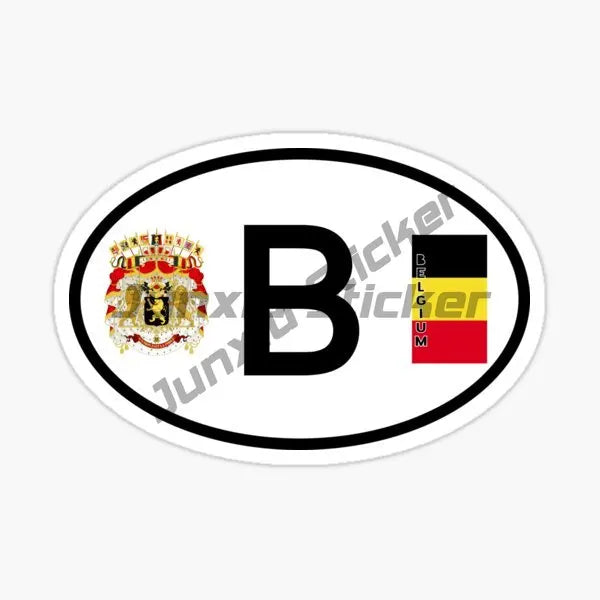 Belgium B Flag Map Emblem Creative Stickers Vinyl Helmet Wall Room Truck Window Motorcycle Camper Laptop Car Decal Assecories