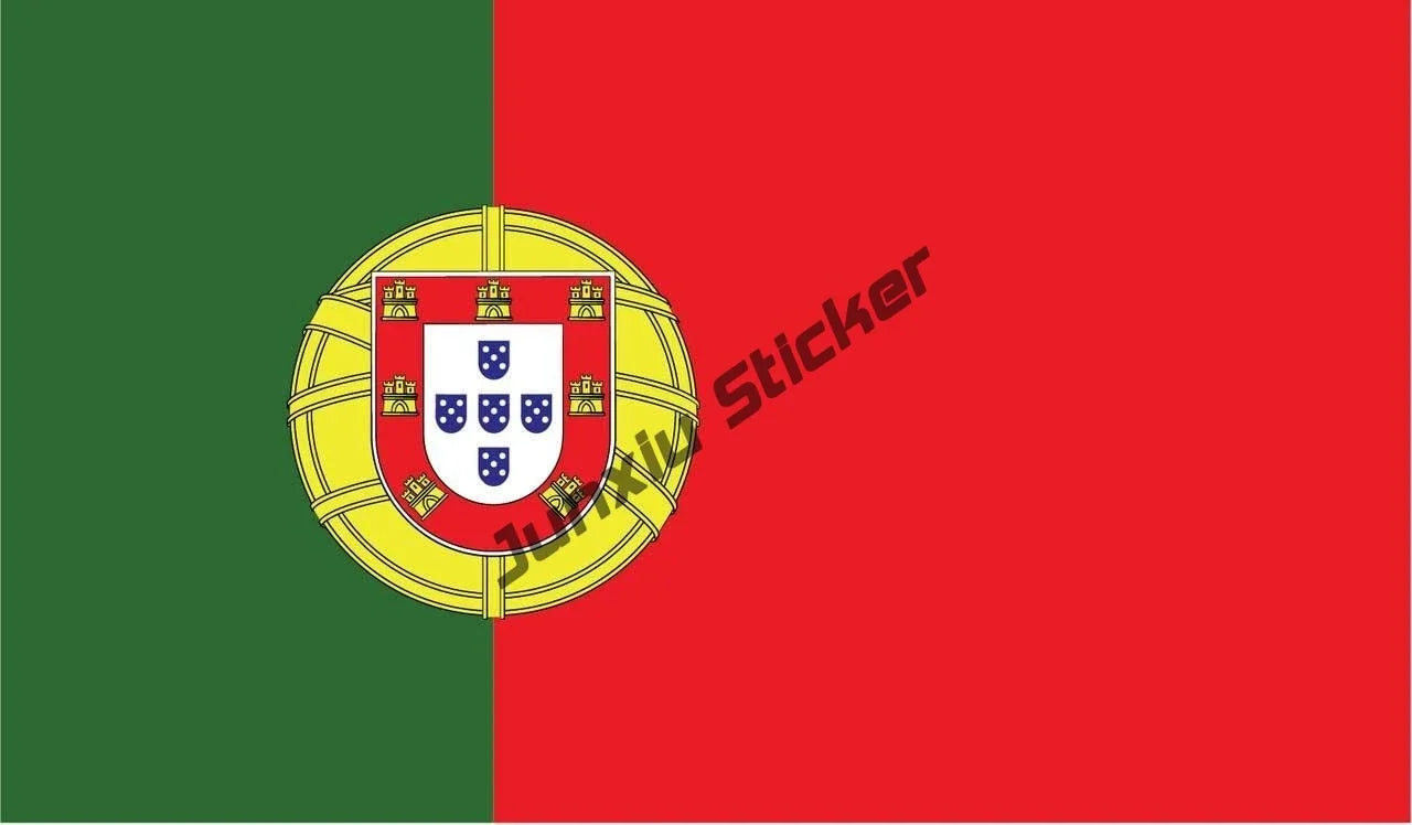 Love Portugal Flag Decal Sticker Portuguese Football Patriotic Stickers Home Pride Travel Car Truck Van Bumper Window Car Decal