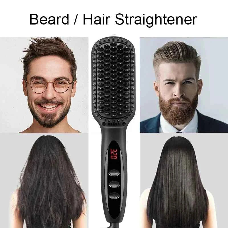Electric Beard Comb Hair Straightener Brush Hot Hair Brushes Straightener Hair Anti-scalding Ceramic Beard Straightening Brush