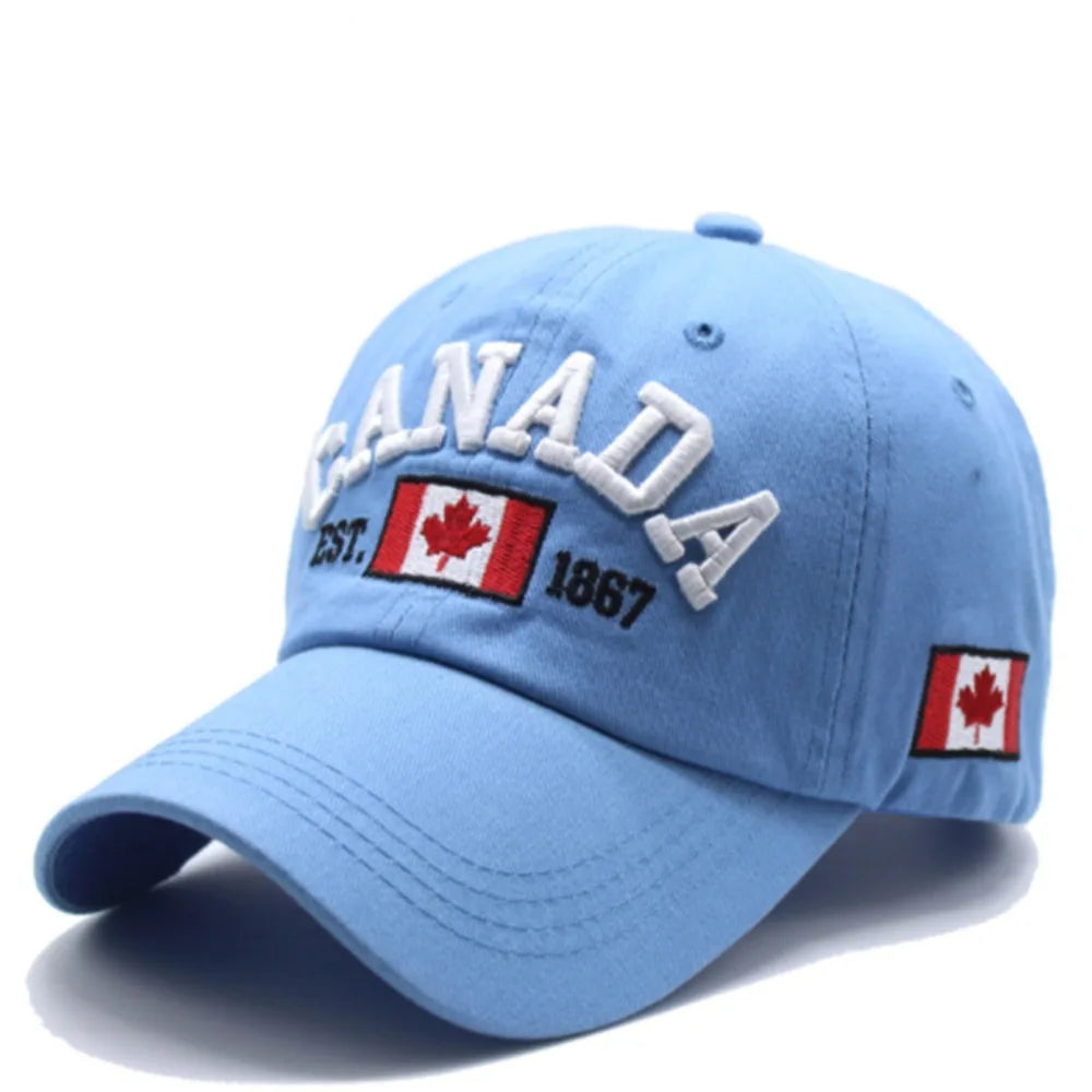 Fashion I Love Canada Baseball Cap Flag Printed Embroidery Hip Hop Caps Cotton Casual Hats